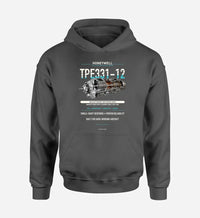 Thumbnail for TPE331-12 design on dark gray hoodie single side