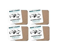 Thumbnail for DJI Mavic 3 Classic design on white 4 pieces set coaster