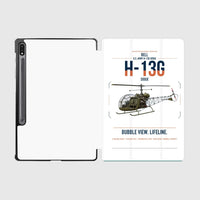 Thumbnail for Bell H-13G Sioux design on white samsung tablet tablet case