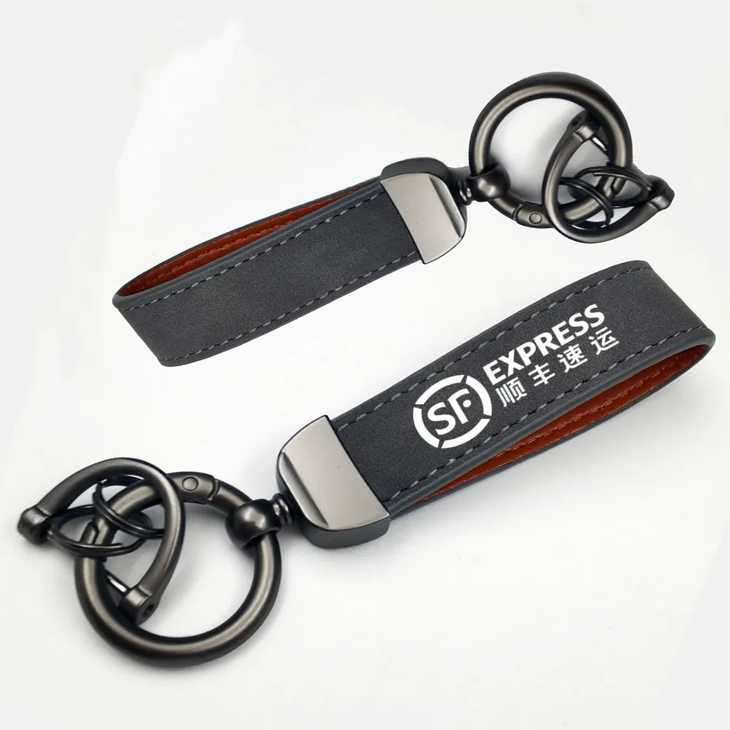 SF Airlines Horseshoe Buckle key chain in gray