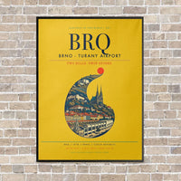 Thumbnail for Brno - Turany Airport BRQ - Canvas Framed - Yellow