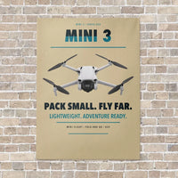 Thumbnail for DJI Mini 3 vertical canvas print - no frame - beige background