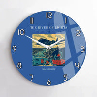 Thumbnail for VINTAGE G4152 - The River Of Lights - Designed Wall Clocks design on blue no-frame