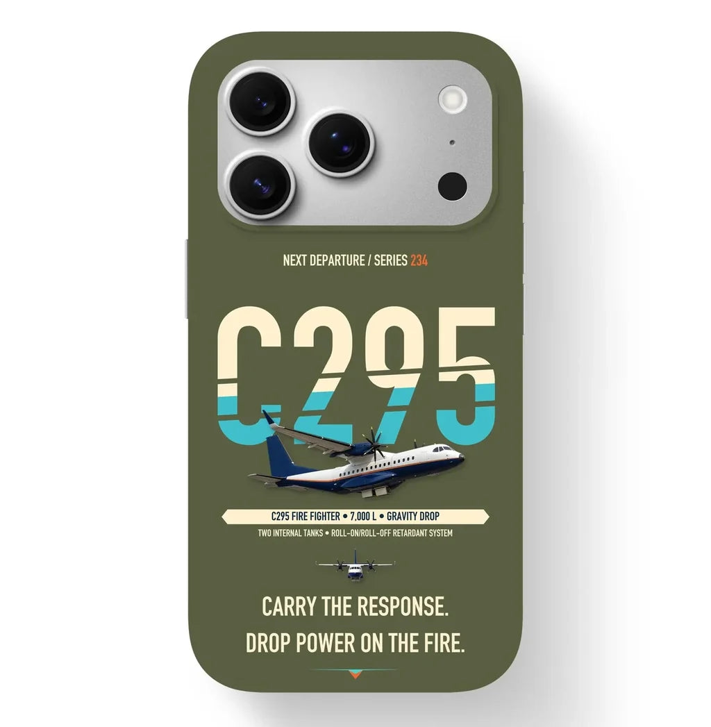 Airbus C295 Firefighter Case design on green army iphone case