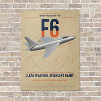 Thumbnail for Hawker Hunter F6 vertical canvas print - no frame - beige background