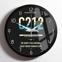 Thumbnail for CASA C-212-100 Aviocar design on black framed wall clock