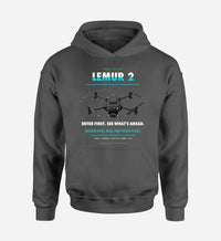 Thumbnail for BRINC LEMUR 2 design on dark gray hoodie single side