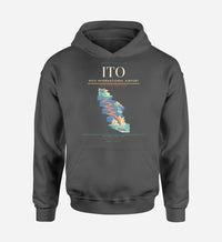 Thumbnail for Hilo International Airport (ITO) design on dark gray hoodie single-side print
