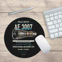 Thumbnail for AE 3007 design on black round mouse pad