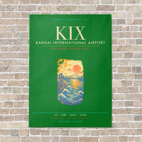 Thumbnail for Kansai International Airport Osaka KIX - Canvas Framed - Green