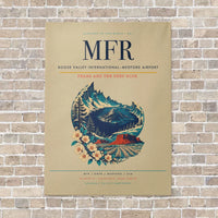 Thumbnail for Rogue Valley International–Medford Airport MFR vertical canvas print - no frame - beige background