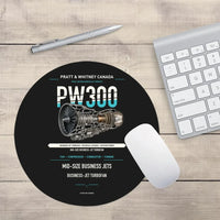 Thumbnail for PW300 design on black round mouse pad