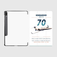 Thumbnail for Bombardier Learjet 70 design on white samsung tablet tablet case