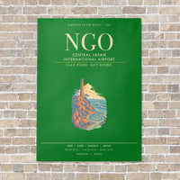 Thumbnail for Central Japan International Airport NGO - Canvas Framed - Green