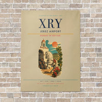 Thumbnail for Jerez Airport XRY vertical canvas print - no frame - beige background