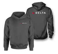 Thumbnail for Delta Air Lines logo on dark gray double side hoodie