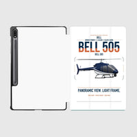 Thumbnail for Bell 505 design on white samsung tablet tablet case