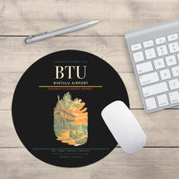 Thumbnail for Bintulu Airport (BTU) design on black round mouse pad