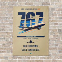 Thumbnail for Boeing 767-300ER vertical canvas print - no frame - beige background