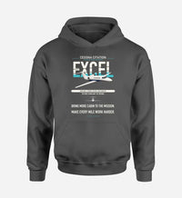 Thumbnail for Cessna Citation Excel design on dark gray double-side hoodie, single-side print
