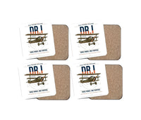 Thumbnail for Fokker Dr.I design on white 4 pieces set coaster