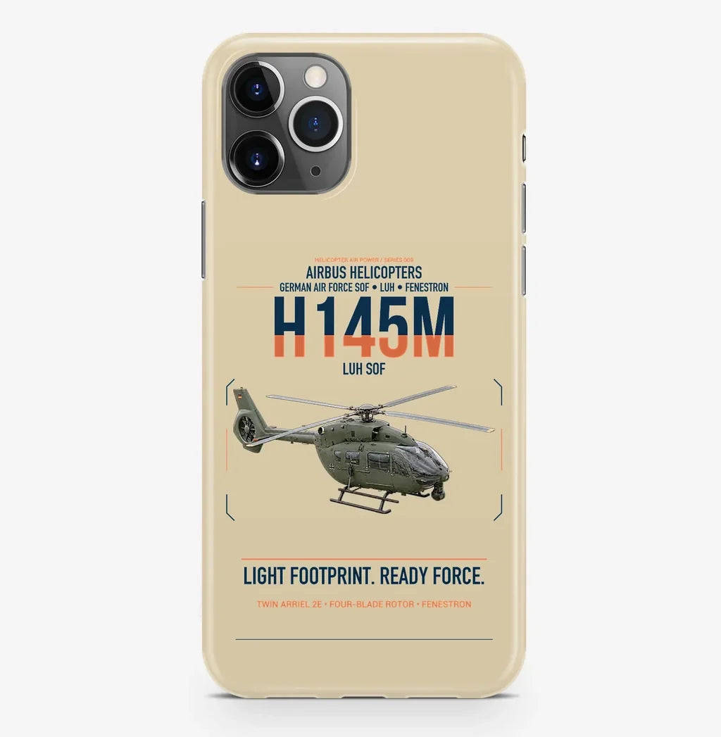 Airbus Helicopters H145M LUH SOF design on beige magsafe iphone case, for iPhone Pro Max