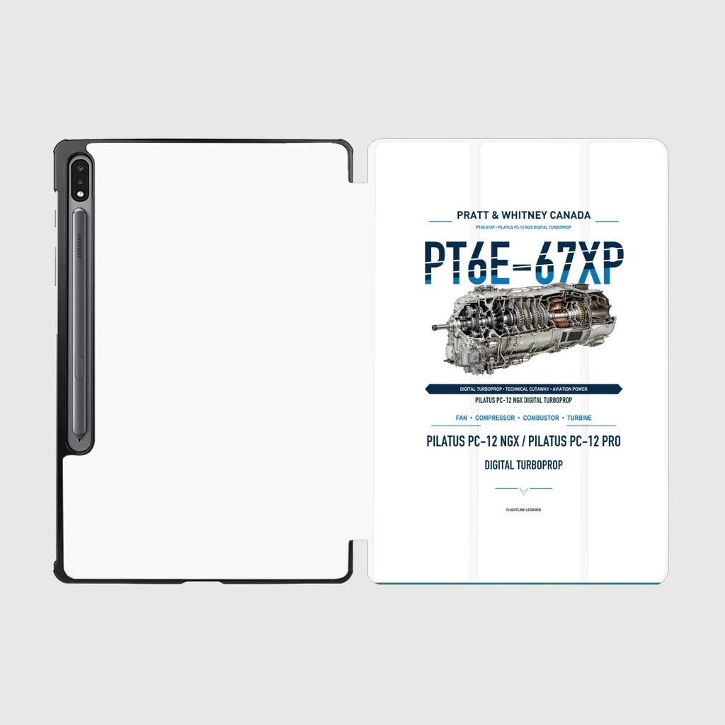 PT6E-67XP design on white samsung tablet tablet case