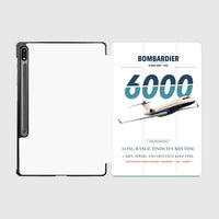 Thumbnail for Bombardier Global 6000 design on white samsung tablet tablet case