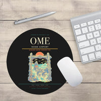 Thumbnail for Nome Airport (OME) design on black round mouse pad