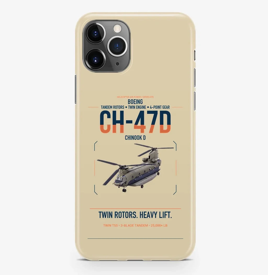 Boeing CH-47D design on beige magsafe iphone case, for iPhone Pro Max