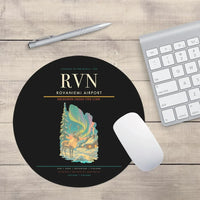 Thumbnail for Rovaniemi Airport (RVN) design on black round mouse pad