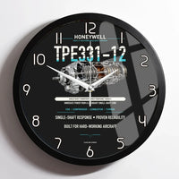 Thumbnail for TPE331-12 design on black framed wall clock