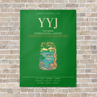 Thumbnail for Victoria International Airport YYJ - Canvas Framed - Green