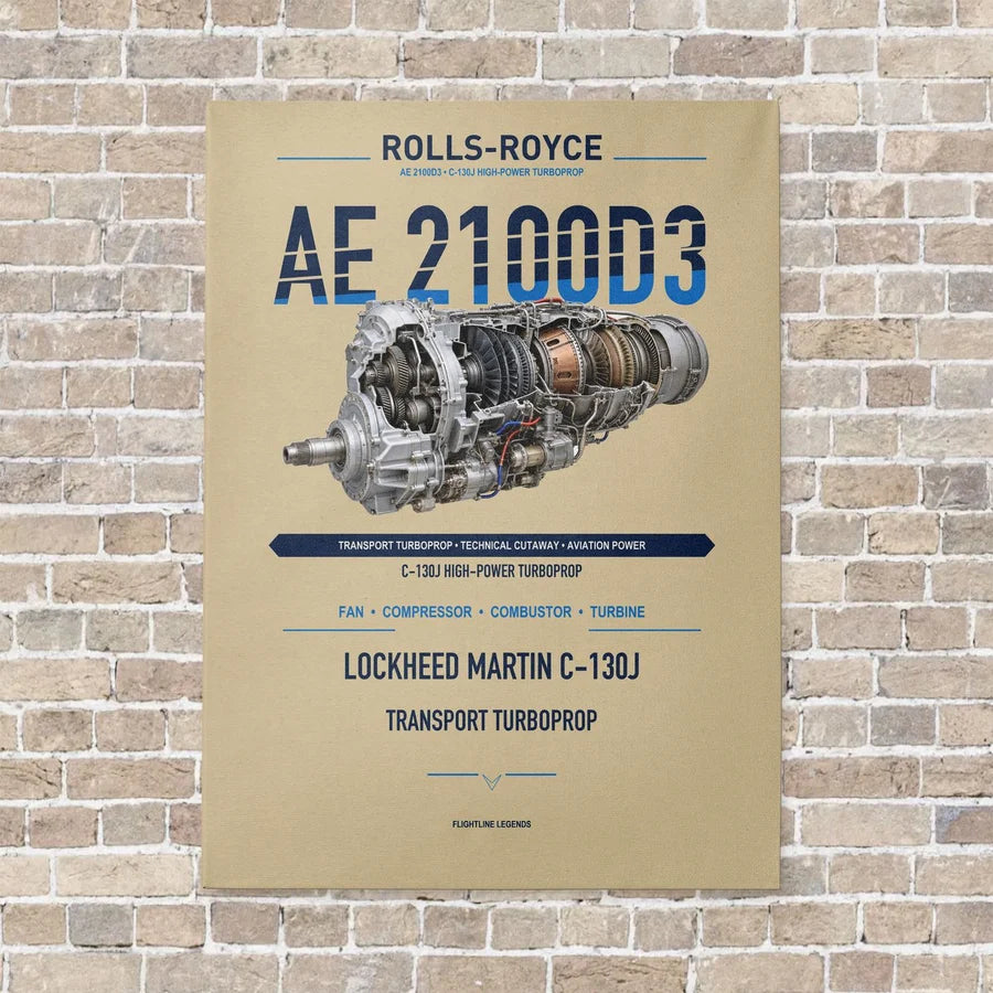 AE 2100D3 vertical canvas print - no frame - beige background