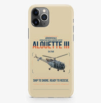 Thumbnail for Aérospatiale SA 316B Alouette III design on beige magsafe iphone case, for iPhone Pro Max