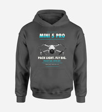 Thumbnail for DJI Mini 5 Pro design on dark gray hoodie single side