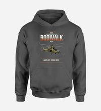 Thumbnail for Denel Rooivalk Mk 1F design on dark gray double-side hoodie, single-side print