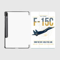 Thumbnail for F-15C Eagle design on white samsung tablet tablet case