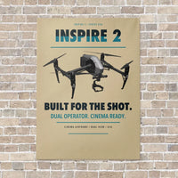 Thumbnail for DJI Inspire 2 vertical canvas print - no frame - beige background