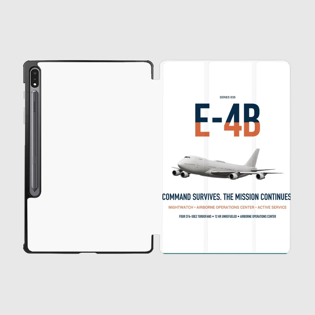 E-4B Nightwatch design on white samsung tablet tablet case