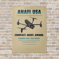 Thumbnail for Parrot ANAFI USA vertical canvas print - no frame - beige background