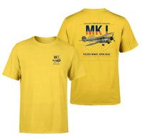 Thumbnail for Fairey Swordfish Mk I design on yellow t-shirt, double-side print