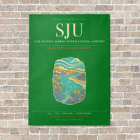 Thumbnail for Luis Munoz Marin International Airport San Juan SJU - Canvas Framed - Green