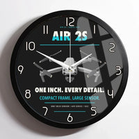 Thumbnail for DJI Air 2S design on black framed wall clock