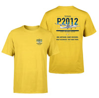Thumbnail for Tecnam P2012 Traveller design on yellow t-shirt, double-side print