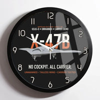 Thumbnail for X-47B UCAS-D Carrier Wing Without a Cockpit design on black framed wall clock