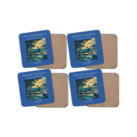 Thumbnail for The Dawn Dispersal - Designed Coasters design on blue 4-pieces-set