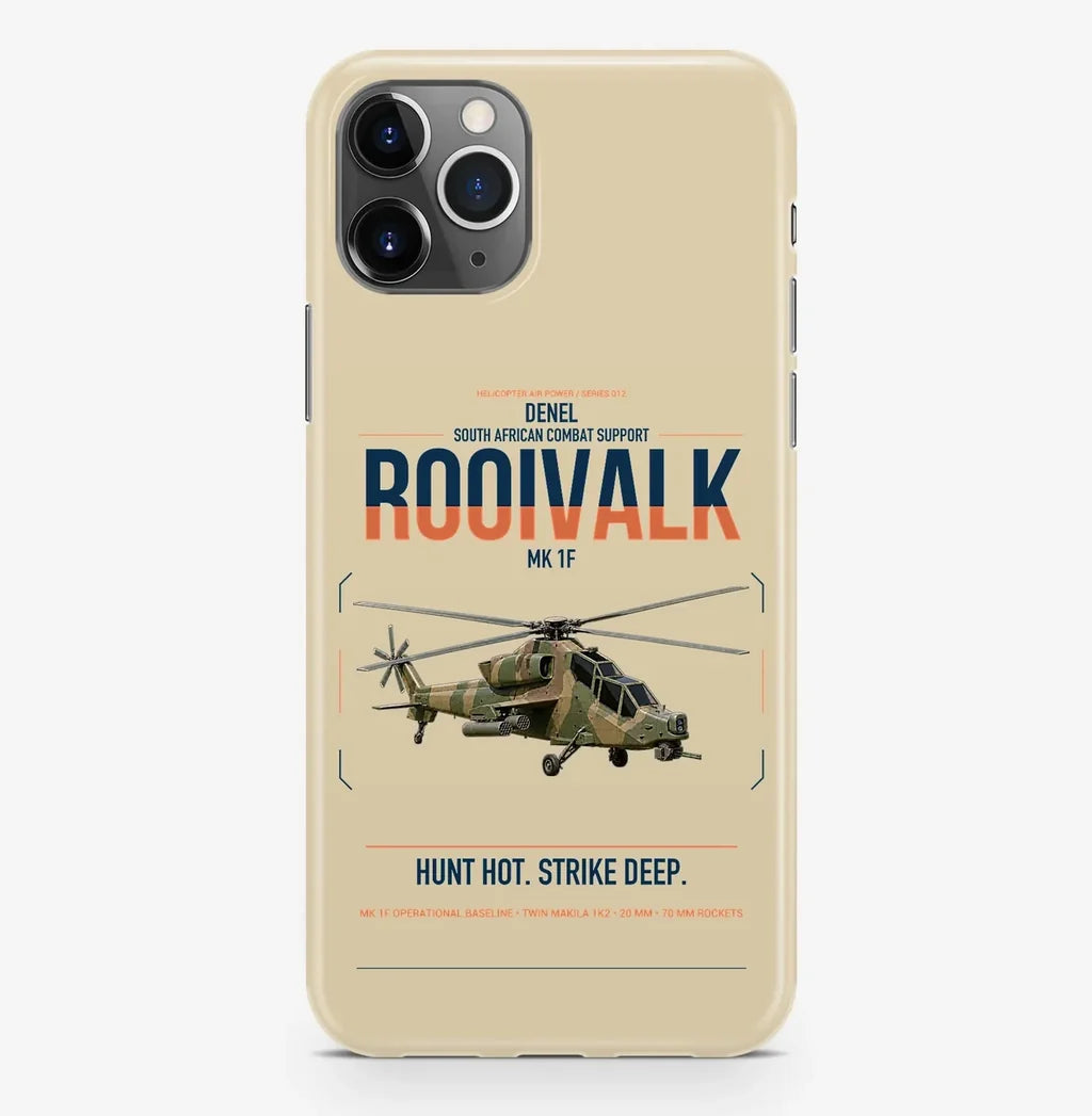 Denel Rooivalk Mk 1F design on beige magsafe iphone case, for iPhone Pro Max