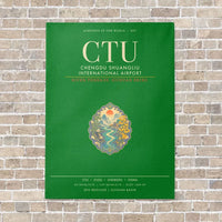 Thumbnail for Chengdu Shuangliu International Airport CTU - Canvas Framed - Green