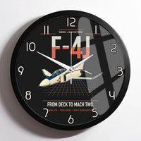 Thumbnail for F-4J Phantom II design on black framed wall clock